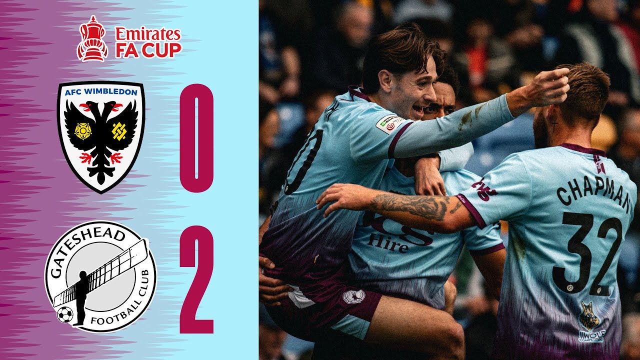 Gateshead shock Wimbledon in FA Cup first round win! 🤯 | AFC Wimbledon 0-2 Gateshead | HIGHLIGHTS